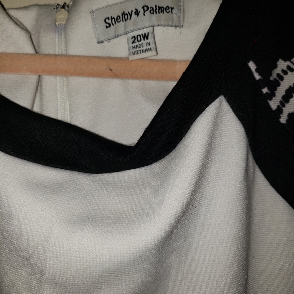 Shelby & Palmer 20W Pencil Dress Color Block Houndstooth - Picture 3 of 3